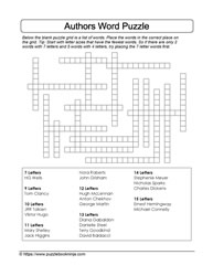 More Authors To Know Puzzle